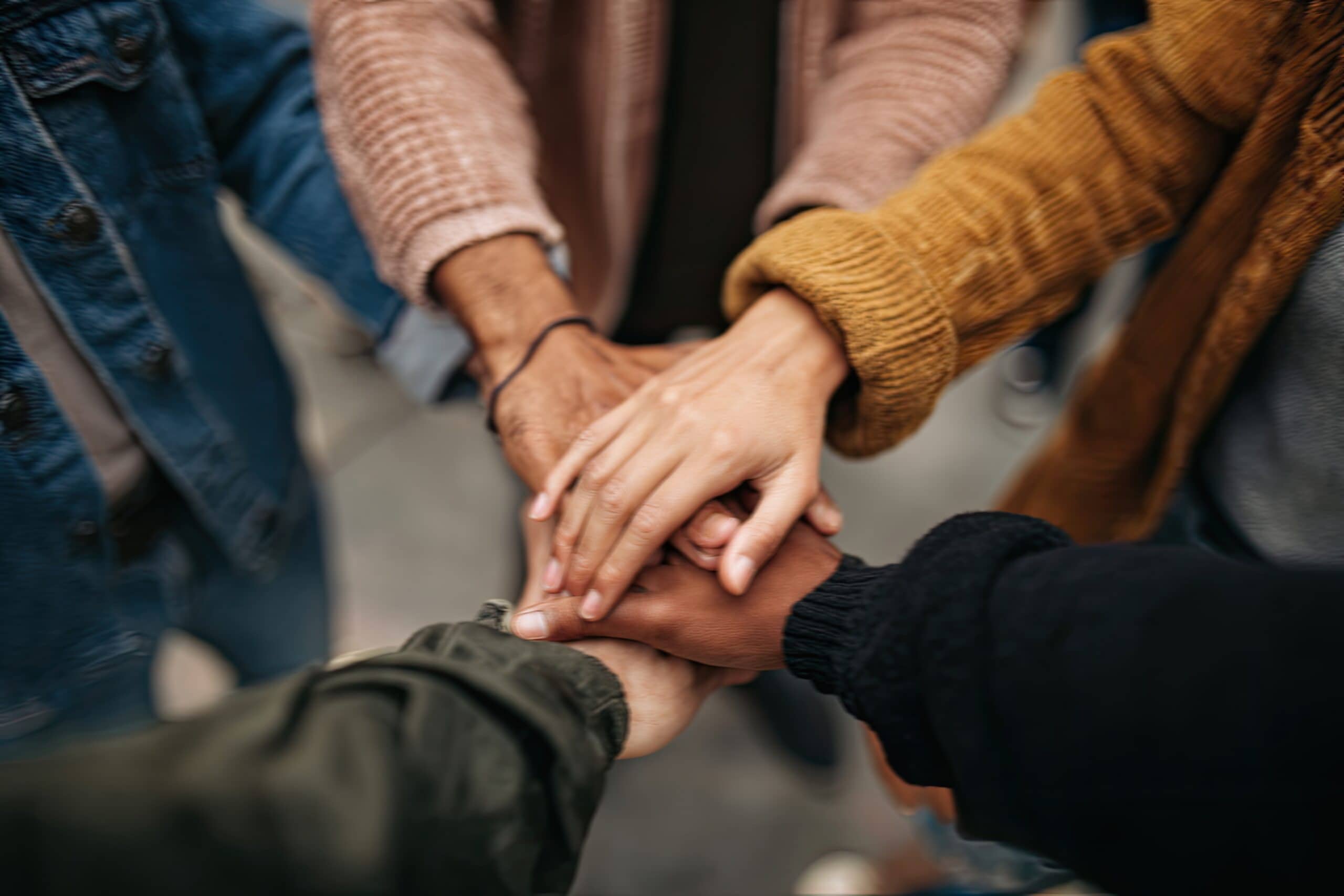 Hands together in a circle at a chandler drug rehab.